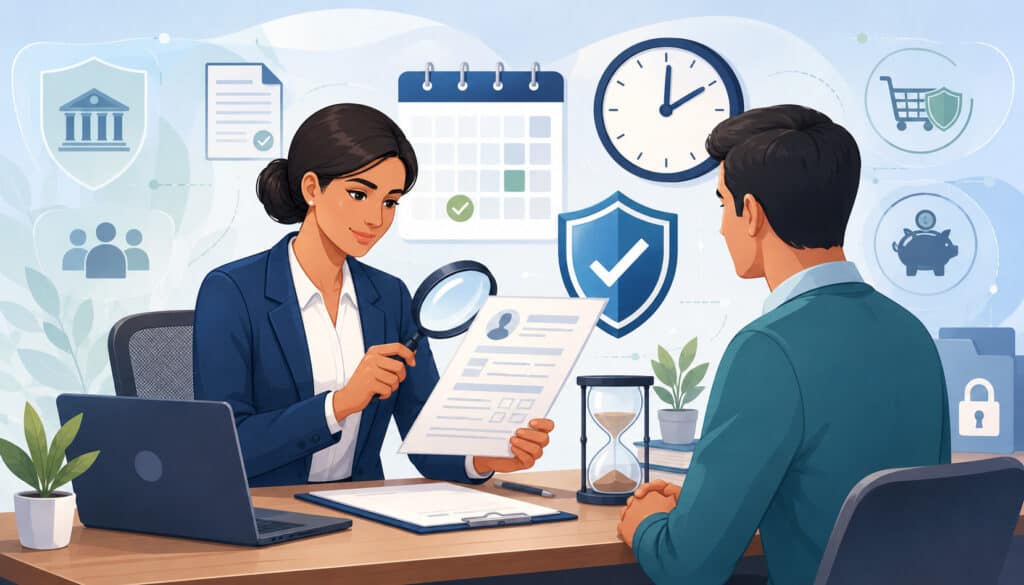Compliance professional reviewing a cancellation request and verifying the required cancellation period