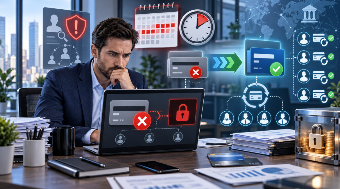 Credit repair merchant account termination and recurring billing migration